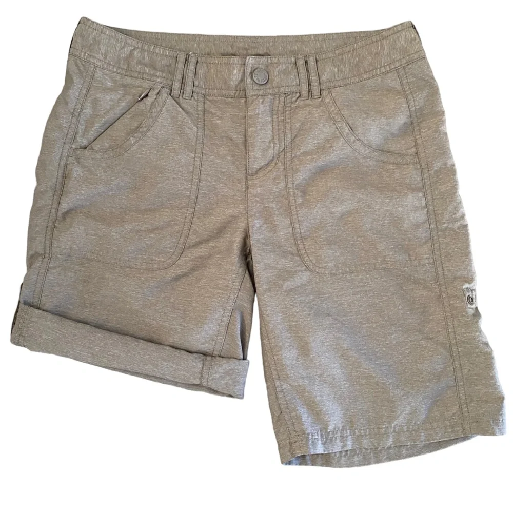 North Face Heather Brown Adjustable Hem Nylon Blend Shorts 4 - Picture 10 of 16